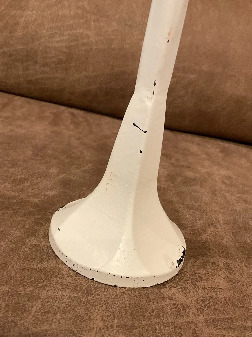 White Iron Taper Candlestick